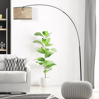 Brilliant Bogenlampe "Wiley" E27 1 Stk. 2,1m holz hell/schwarz