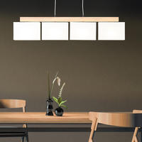 Brilliant Pendelleuchte "Rayan" E27 1 Stk. Stoffschirme, H 113 cm, B 95 cm, 4 x E27,