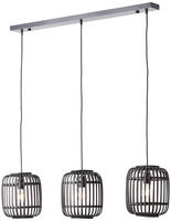 Brilliant Pendelleuchte "Woodrow" E27 1 Stk. Bambus Lampe, Nature-Style, 130 x 105