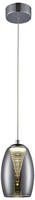 BRILLIANT Pendelleuchte "Metropolis", grau (chrom, rauchglas), 1, &Oslash; 11,5cm H:...