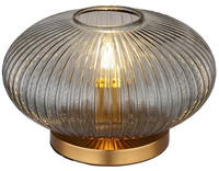 GLOBO LIGHTING Tischleuchte "NORMY" E27 1 Stk. Messingfarbene Tischleuchte mit