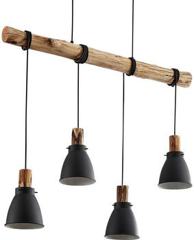 Lindby Trebale 4 Pendelleuchte Black/Wood (9626271)