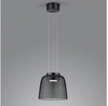 Helestra LED Pendelleuchte Oda in Schwarz-transparent und Schwarzchrom 25W 1810lm schwarz
