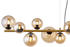 Globo LED-Hängeleuchte Schwarz Transparent Messing Metall Kunststoff Glas 34.5x120 cm (4558456706)