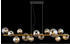 Globo LED-Hängeleuchte Schwarz Transparent Messing Metall Kunststoff Glas 34.5x120 cm (4558456706)