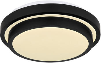 Globo LED-Deckenleuchte Opal Schwarz Metall Kunststoff 160 mm 9 cm (4558455101)