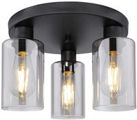 GLOBO LIGHTING Deckenleuchte "HADERA" E27 1 Stk. Deckenlampe/Glas