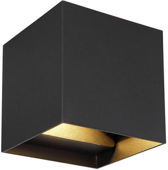 Globo LED-Wandleuchte Schwarz Metall 10x10 cm (4558463401)