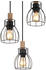 Globo Hängeleuchte Schwarz Dunkelbraun Holz Metall 120 cm (4558482101)