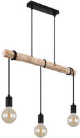 GLOBO LIGHTING H&auml;ngeleuchte "GREGOR" E27 1 Stk. H&auml;ngelampe/Holz/Kabel zum