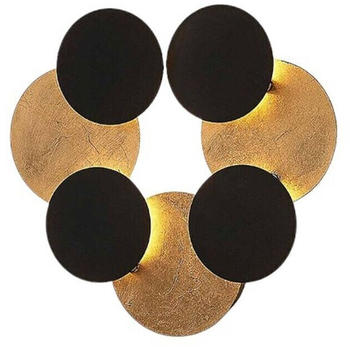 Lindby Grazyna 9 LED Wandleuchte Black/Gold (9624616)