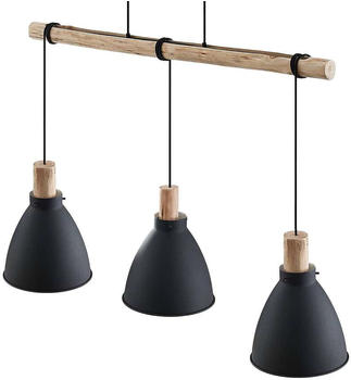 Lindby Trebale 3 Pendelleuchte Black/Wood (9626270)
