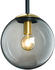 Meine Wunschleuchte LED Pendelleuchte einflammig Ø25cm Rauchglas schwarz/messing (604LM30)