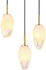 Globo Hängeleuchte Klar Opal Messing Metall Glas 24x120 cm (4558747803)