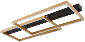 Globo LED-Deckenleuchte Opal Schwarz Gold Metall Kunststoff 39.8x10.2 cm (4558176201)