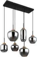 GLOBO LIGHTING H&auml;ngeleuchte "MATT" E27 1 Stk. H&auml;ngeleuchte Schwarz/Hanf, Rauchglas,