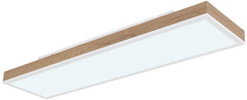 Globo LED-Deckenleuchte Opal Weiß Dunkelbraun Metall Kunststoff Holzwerkstoff rechteckig F 20x7.8 cm (4558177202)