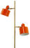 Dyberg Larsen Stehlampe Ocean orange/messing
