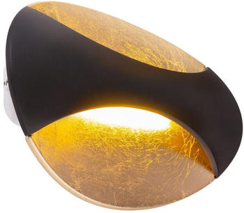 Globo Alexandra LED Wandleuchte schwarz, blattgold x21x15cm schwarz,gold (78400G)