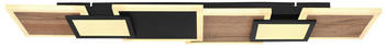 Globo LED-Deckenleuchte Opal Schwarz Metall Kunststoff Holzwerkstoff 25x8 cm (4558457302)