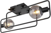 GLOBO LIGHTING Deckenleuchte "BLAMA" E14 1 Stk. Deckenlampe/Glas rauchfarben/LxBxH: