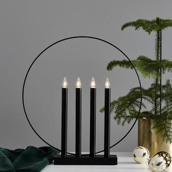 Star Trading LED Tischleuchte Glory in Schwarz 4x 3W schwarz