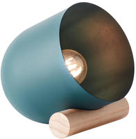 Lampe, Koji Tischleuchte T&uuml;rkis, Metall/holz, 1x A60, E27, 25w,normallampen (nicht
