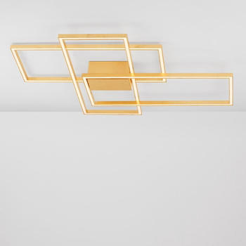 Nova Luce LED Deckenleuchte Bilbao in Blattgold 3x 18,3W 3549lm gold / messing