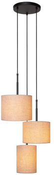 Lucide Pendelleuchte Maya in Beige und Schwarz E27 3-flammig beige / creme