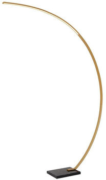 Lucide LED Bogenleuchte Curve in Messing und Schwarz 15W 540lm gold / messing