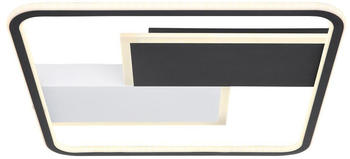 Globo LED-Deckenleuchte Opal, Schwarz, Weiß F, 51x6x51 cm (4558746301)