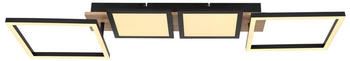 Globo LED-Deckenleuchte Bossy, Opal, Schwarz, Dunkelbraun 27x11x100 cm (4558473901)