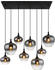 Globo Hängeleuchte Maxy 8xE27 H120cm schwarz matt