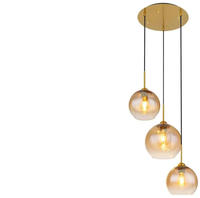 GLOBO LIGHTING H&auml;ngeleuchte "JAMESSA" E27 1 Stk. H&auml;ngeleuchte Messing, Glas