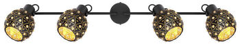 Globo Strahler Jodie, Klar, Schwarz, Gold 12x26x90 cm (4558326906)