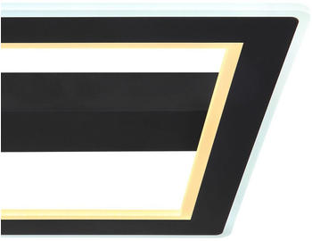 Globo LED-Deckenleuchte Opal, Schwarz 45x5x45 cm (4558191801) – Globo LED-Deckenleuchte Opal – zeitlose Gestaltung für Wohn- und Schlafräume