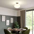 Lindby Sonika Deckenleuchte Satin Nickel/Opal White (9626456)