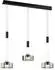 Fischer & Honsel LED Pendelleuchte Lavin 3-flammig Sandschwarz rauchfarbig