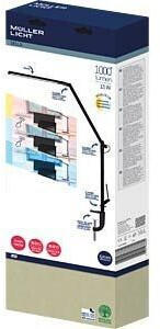 Müller-Licht LED-Tischleuchte Sella Klemme CCT dimmbar schwarz – Müller-Licht LED-Tischleuchte Sella Klemme CCT – moderne Arbeitsplatzbeleuchtung mit Dimmer