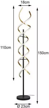 Trio LED-Stehleuchte Sequence, dimmbar, CCT, messing – Ein Meisterwerk der Beleuchtung