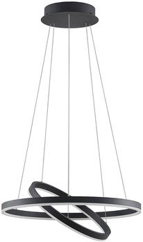 Arcchio Albiona LED-Hängeleuchte, schwarz, 2 Ringe