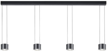 Bankamp Impulse Flex LED-Hängeleuchte 4fl. schwarz