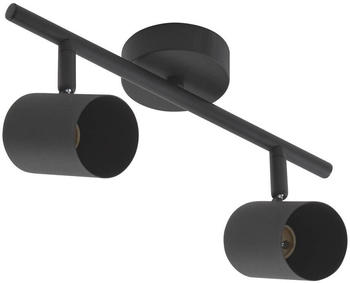 Lindby Jorell Deckenspot, schmal, schwarz, 2-flg.