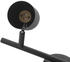 Lindby Jorell Deckenspot, schmal, schwarz, 2-flg.