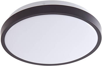 Lindby Medon LED-Deckenlampe IP44 schwarz Ø 29cm