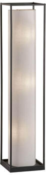 Fischer & Honsel Thor Stehleuchte 3-fach E14 Stoffschirm weiß Leinen sandschwarz 40456
