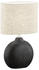 Fischer & Honsel Foro E14 Stoffschirm sandfarben Leinen, weiß schwarz 50470