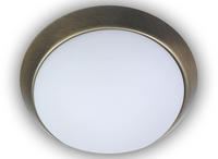 niermann Deckenleuchte "Opal matt, Dekorring Altmessing" E27 1 Stk.