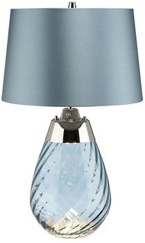 Elstead Lighting Lena E27 61cm Blau getöntes Glas, Entenei-Blau Schirm Hellblau