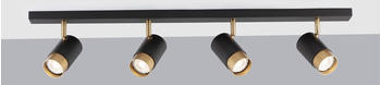 Nova Luce POGNO Deckenleuchte GU10 4-fach Schwarz 80x6x14cm dimmbar 9111436